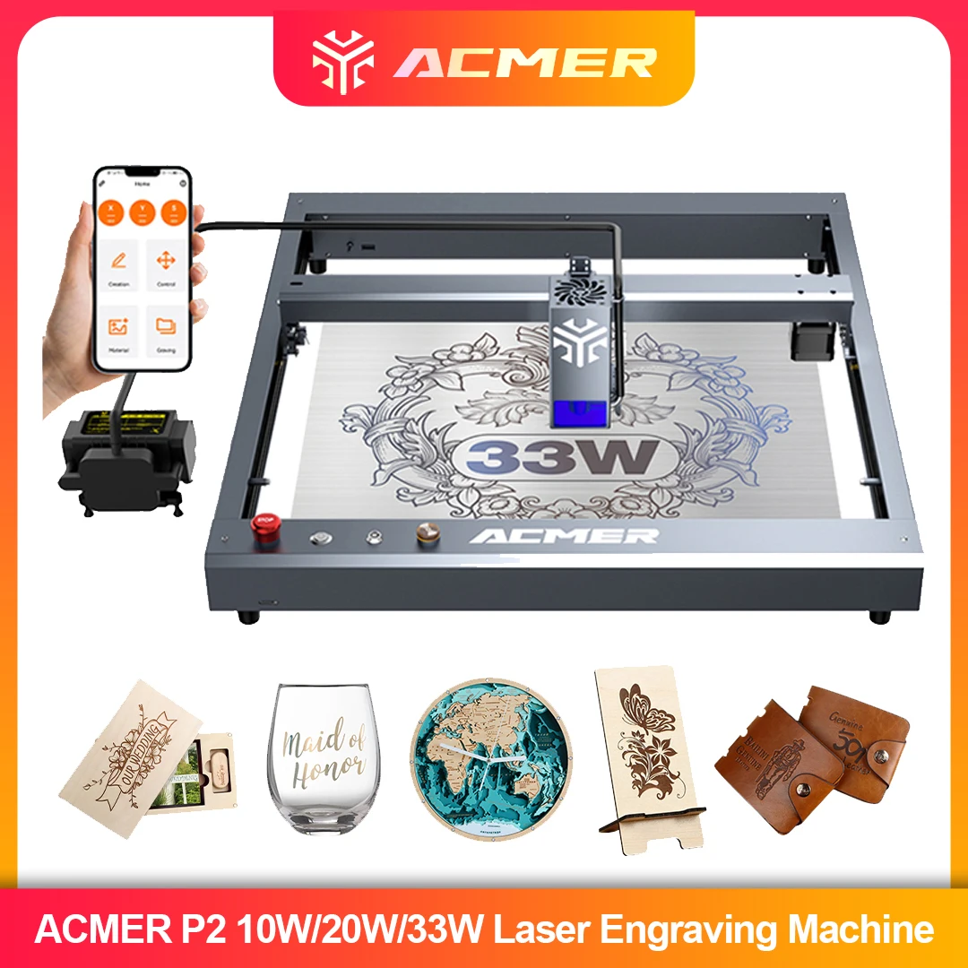 Industrial Laser Blasting - ACMER P2 Laser Engraver 33W 20W