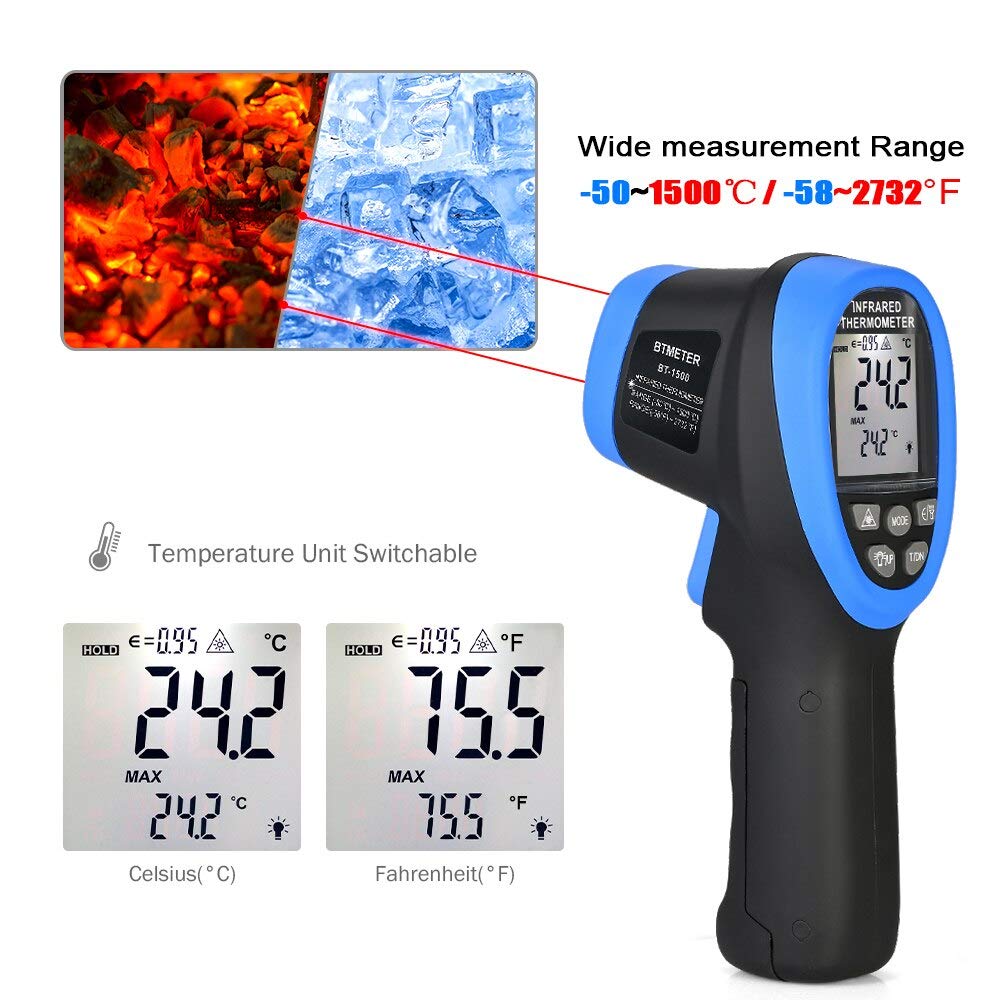 -50℃ to 1500℃ Laser Thermomete – Industrial Laser Thermometer Gun recenzja i cena