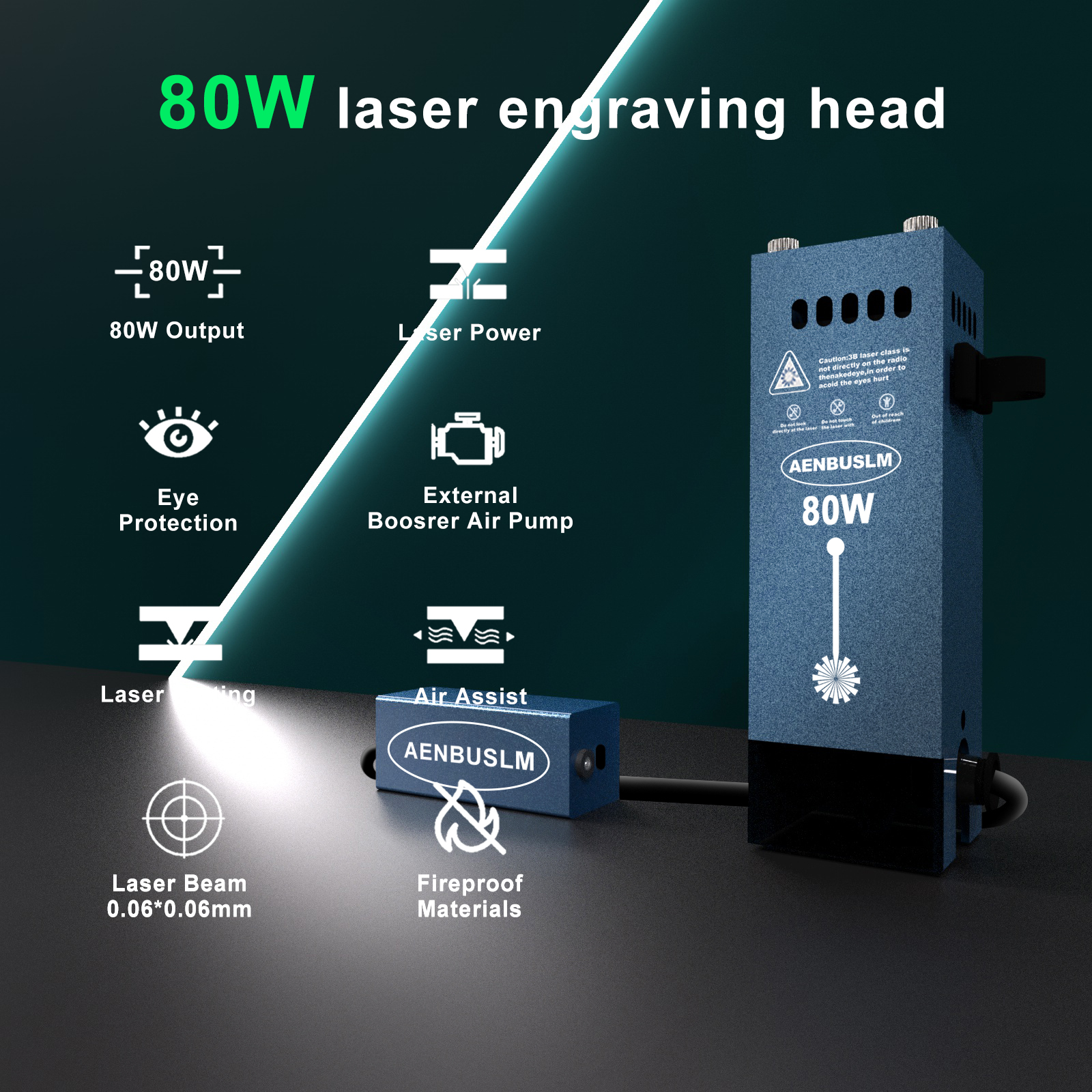 AENBUSLM 80W Laser Engraving H – Industrial Laser Blasting recenzja i cena
