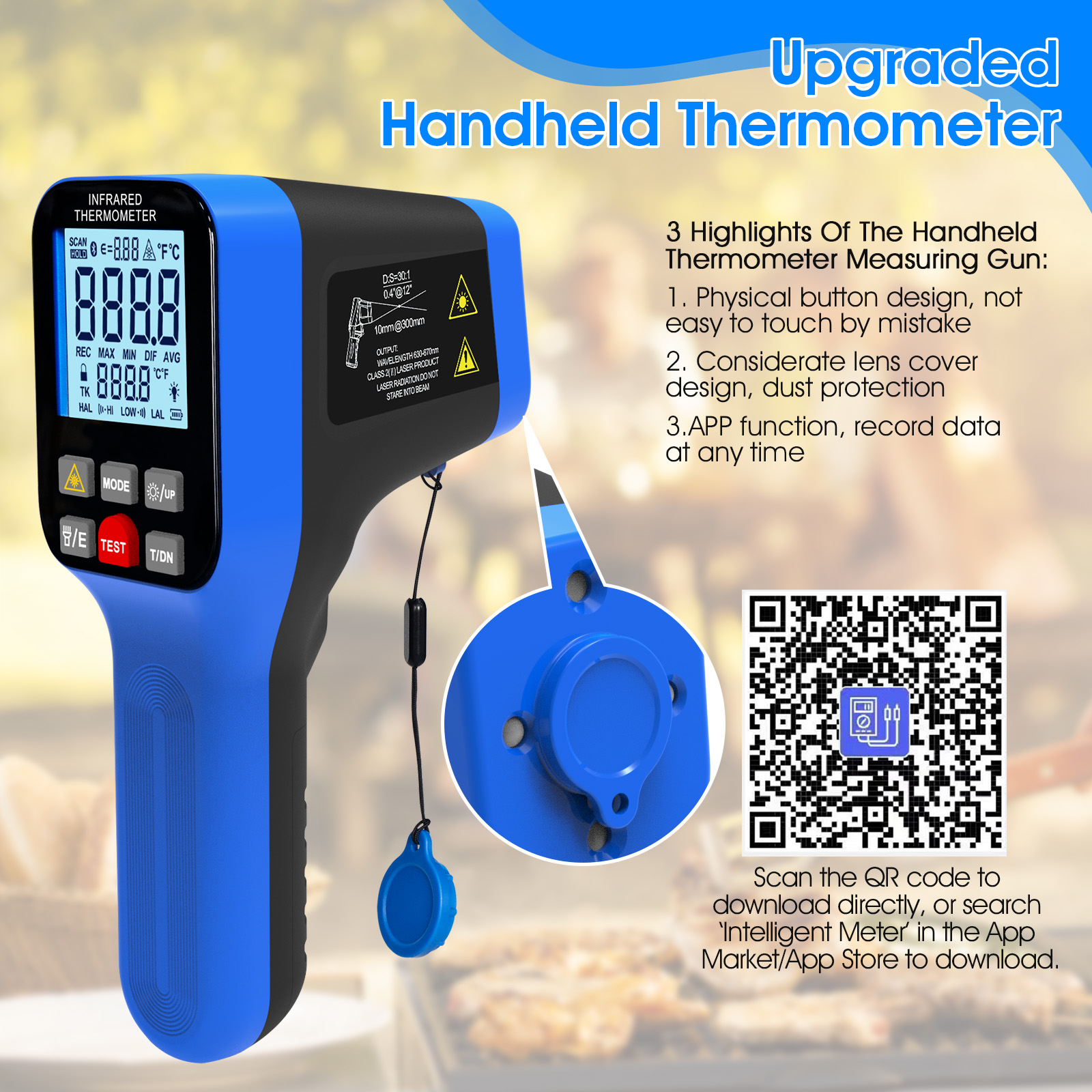 1600B-APP Infrared Thermometer – Industrial Laser Temperature Gun recenzja i cena