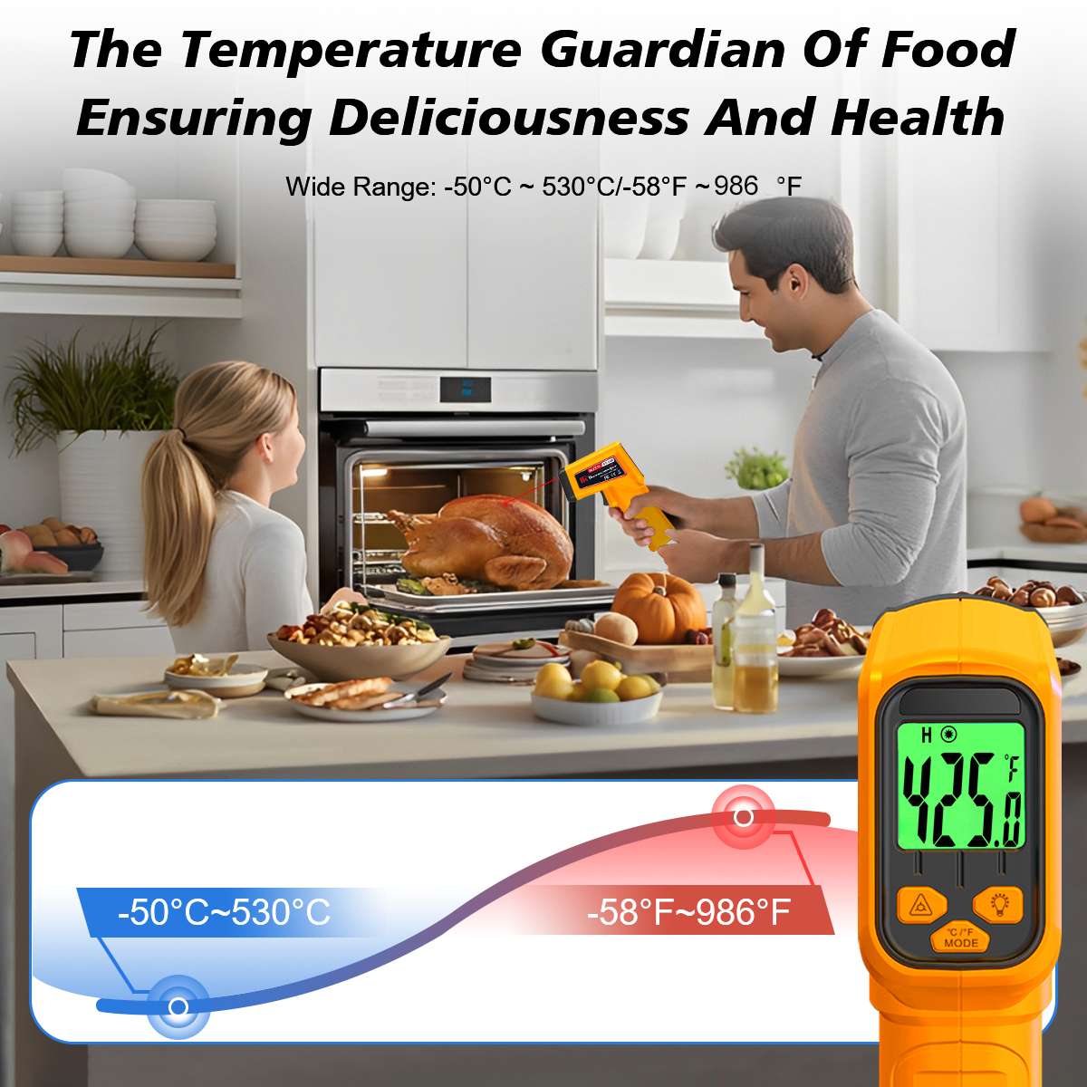NJTY Infrared Thermometer Lase – Industrial Laser Temperature Gun recenzja i cena