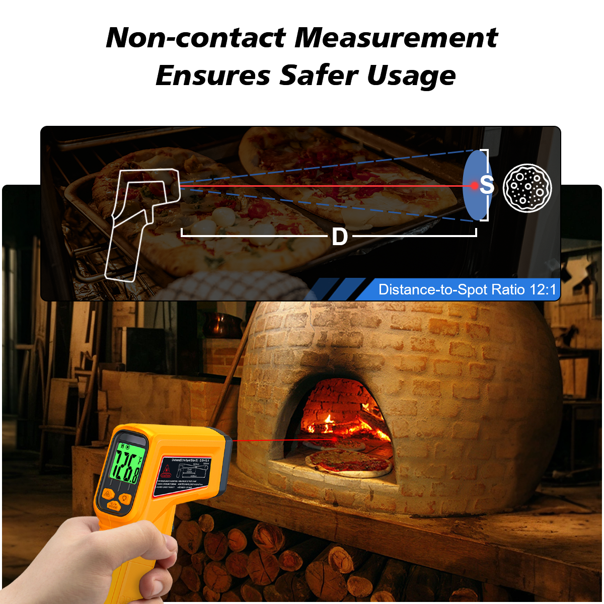 NJTY Infrared Thermometer Lase – Industrial Laser Temperature Gun recenzja i cena