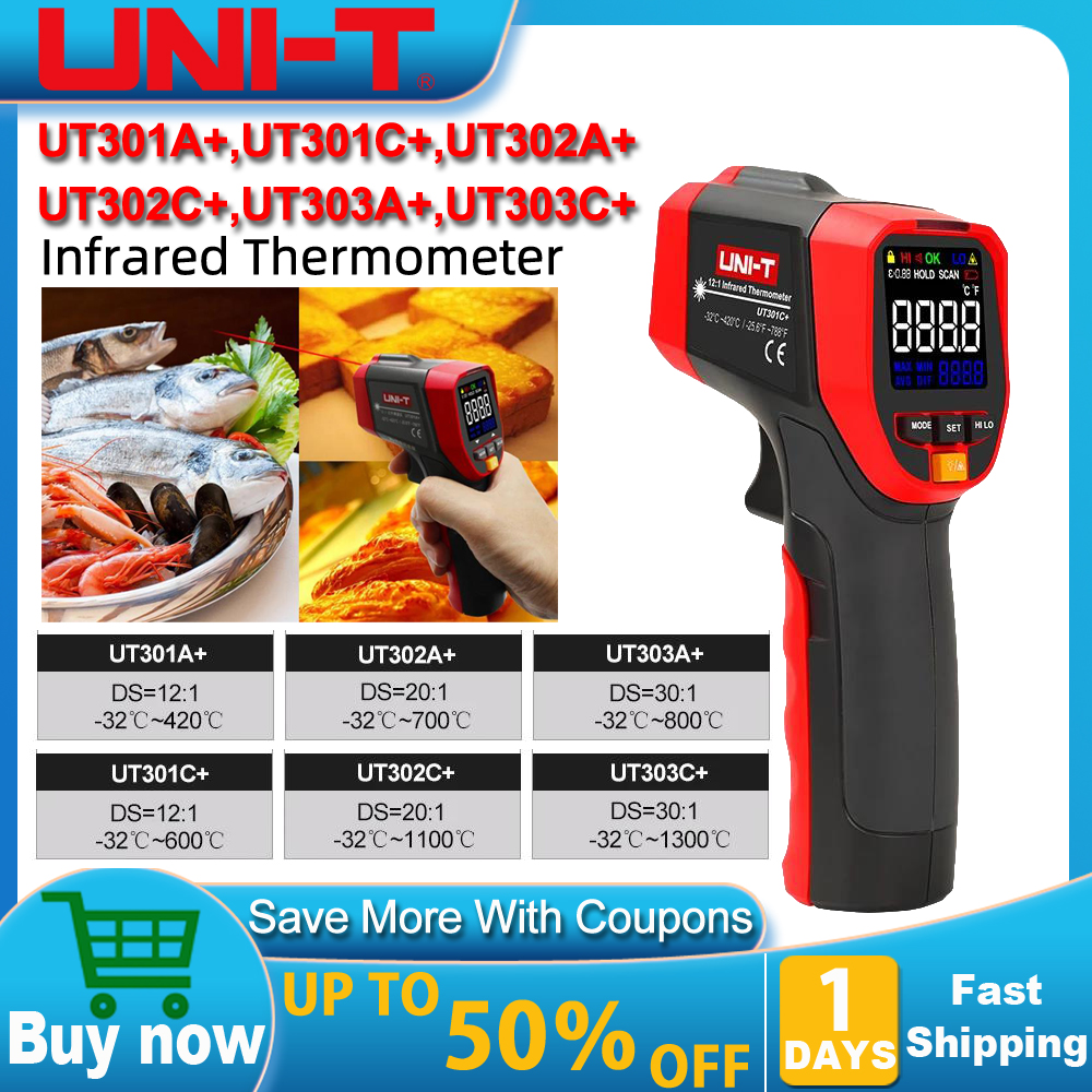 UNI-T UT301A+ UT301C+ Non Cont – Industrial Laser Temperature Gun recenzja i cena