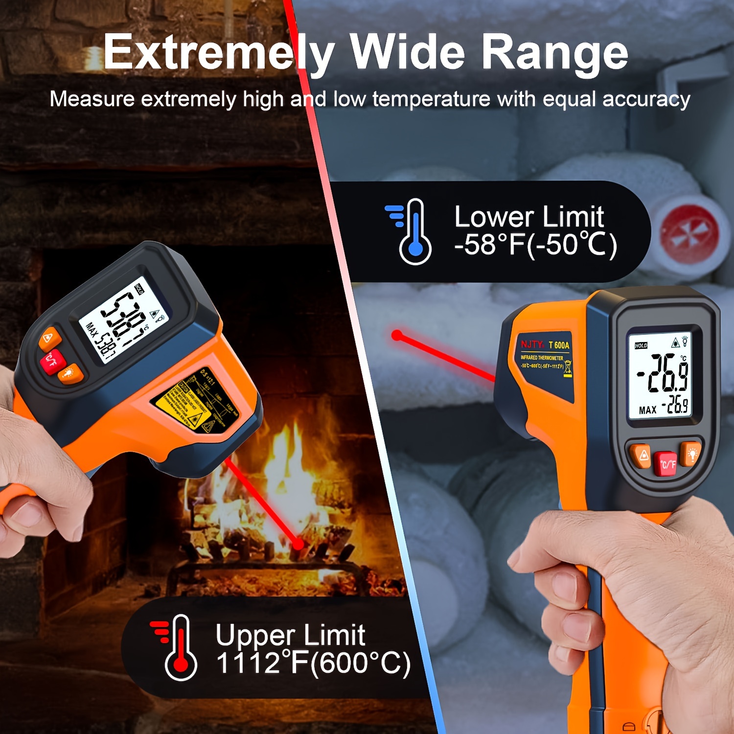 NJTY T600T600A Laser Temperatu – Industrial Laser Temperature Gun recenzja i cena