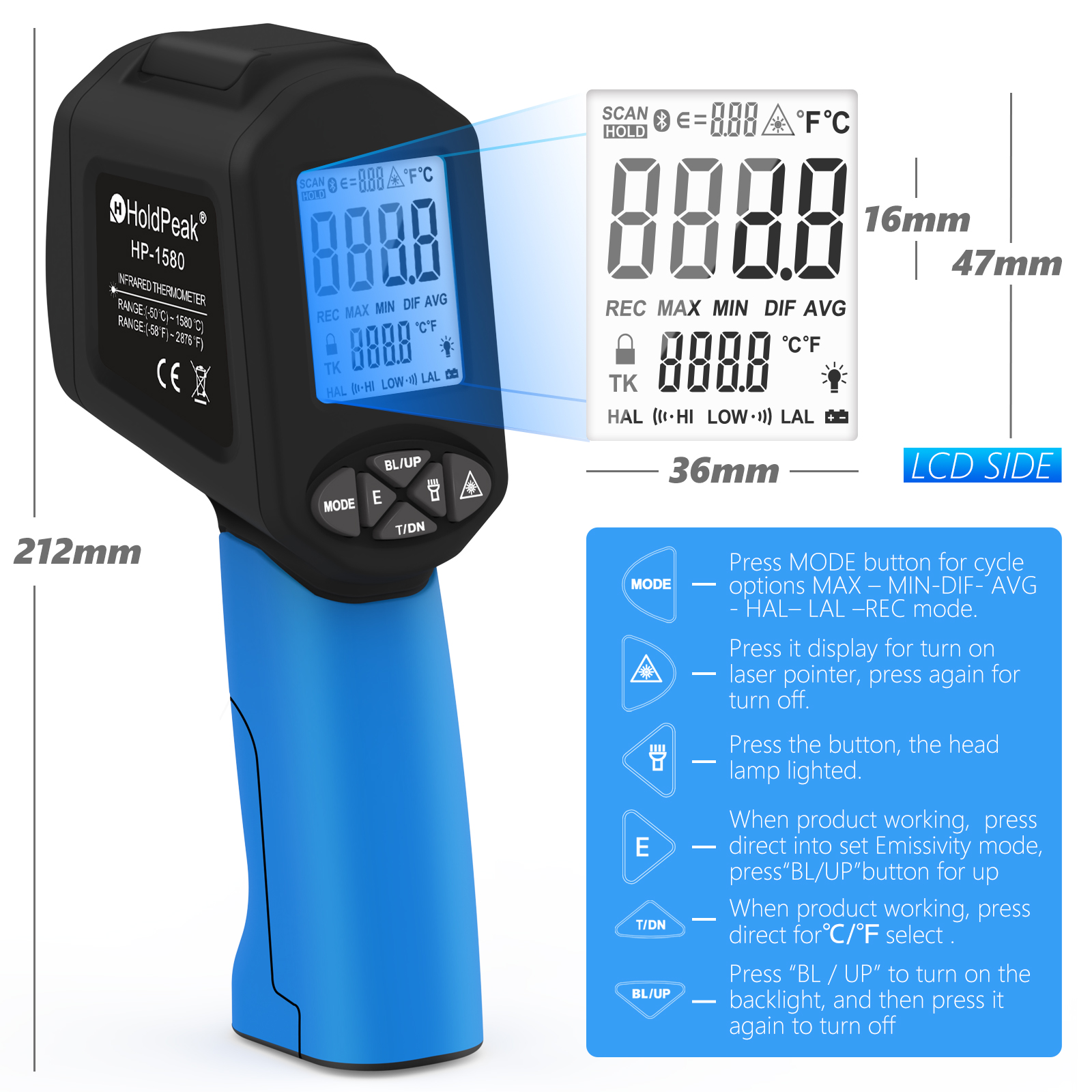 Industrial Infrared Thermomete – Industrial Laser Temperature Gun recenzja i cena