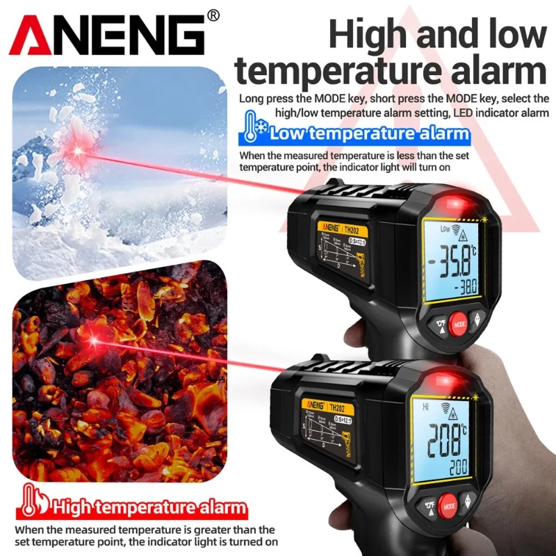 ANENG TH202 Industrial Handhel – Industrial Laser Temperature Gun recenzja i cena