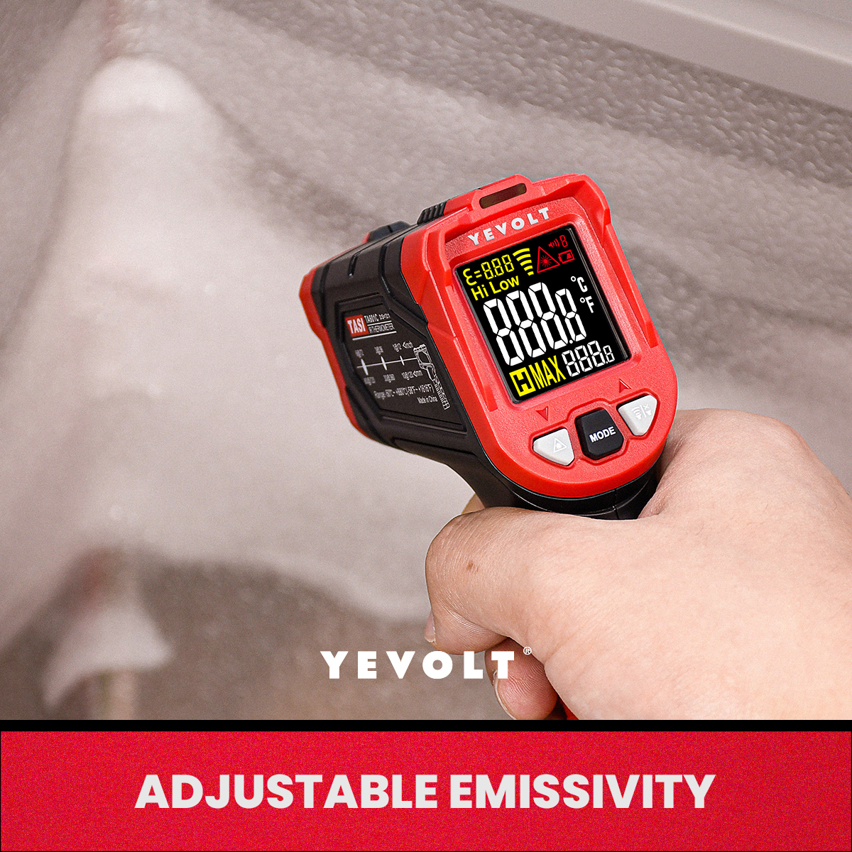 YEVOLT TA601 Series Digital In – Industrial Laser Temperature Gun recenzja i cena