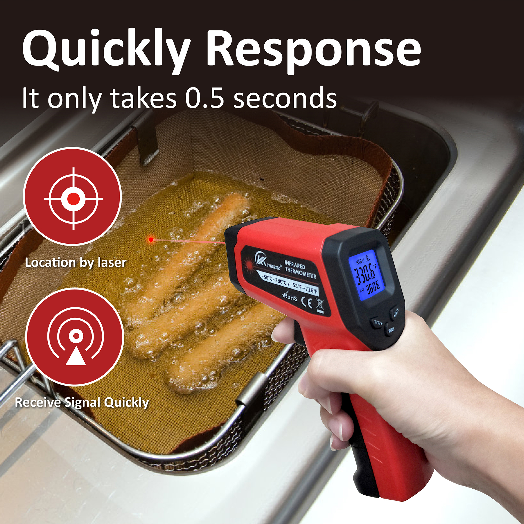 LCD Industrial Electronic Ther – Industrial Laser Temperature Gun recenzja i cena
