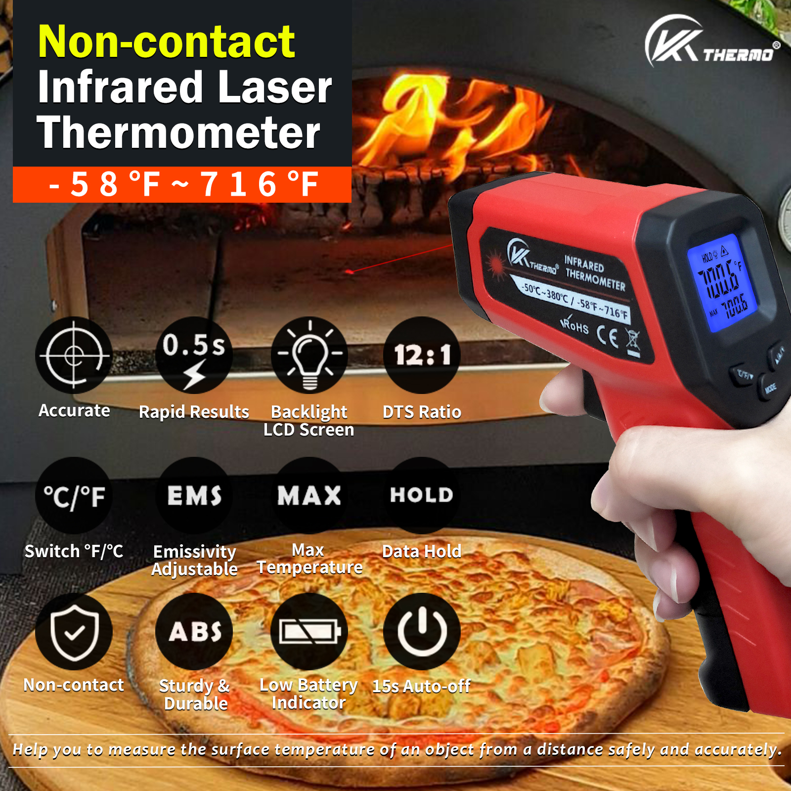 LCD Industrial Electronic Ther – Industrial Laser Temperature Gun recenzja i cena