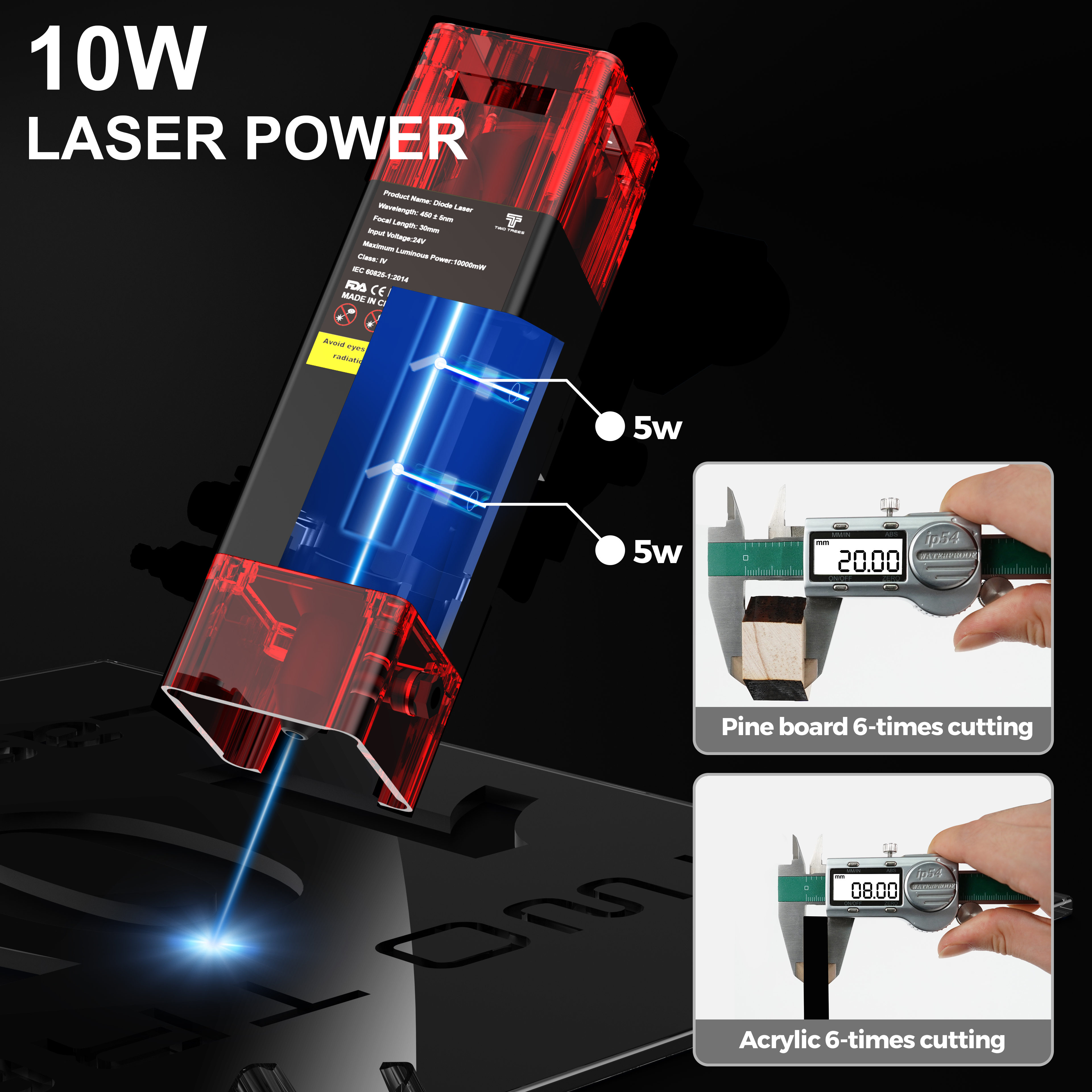 TWOTREES TTS-10 Pro Laser Engr – Industrial Laser Blasting recenzja i cena