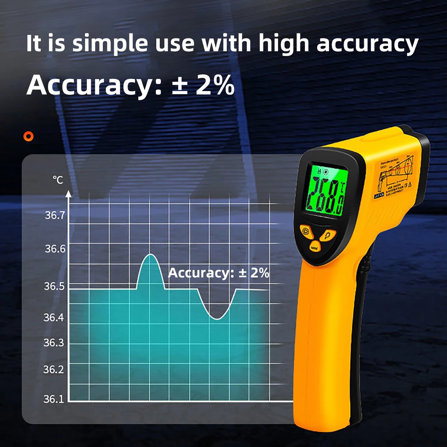 Digital Infrared Thermometer - – Industrial Laser Temperature Gun recenzja i cena