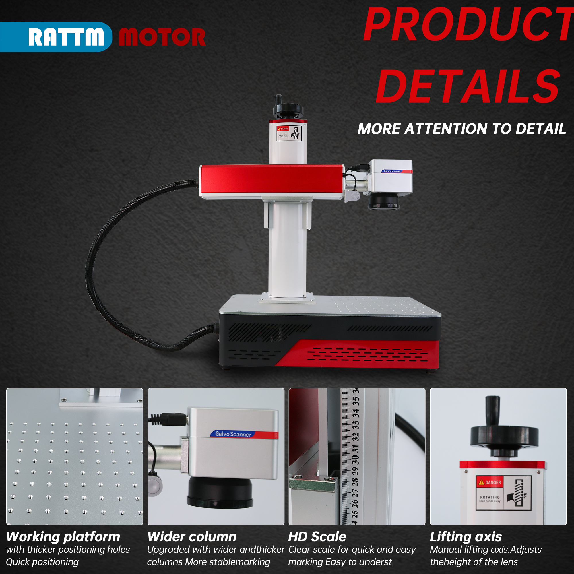 Raycus JPT LP,MOPA M7 30W 60W  – Rotary Axis Laser Engraver recenzja i cena