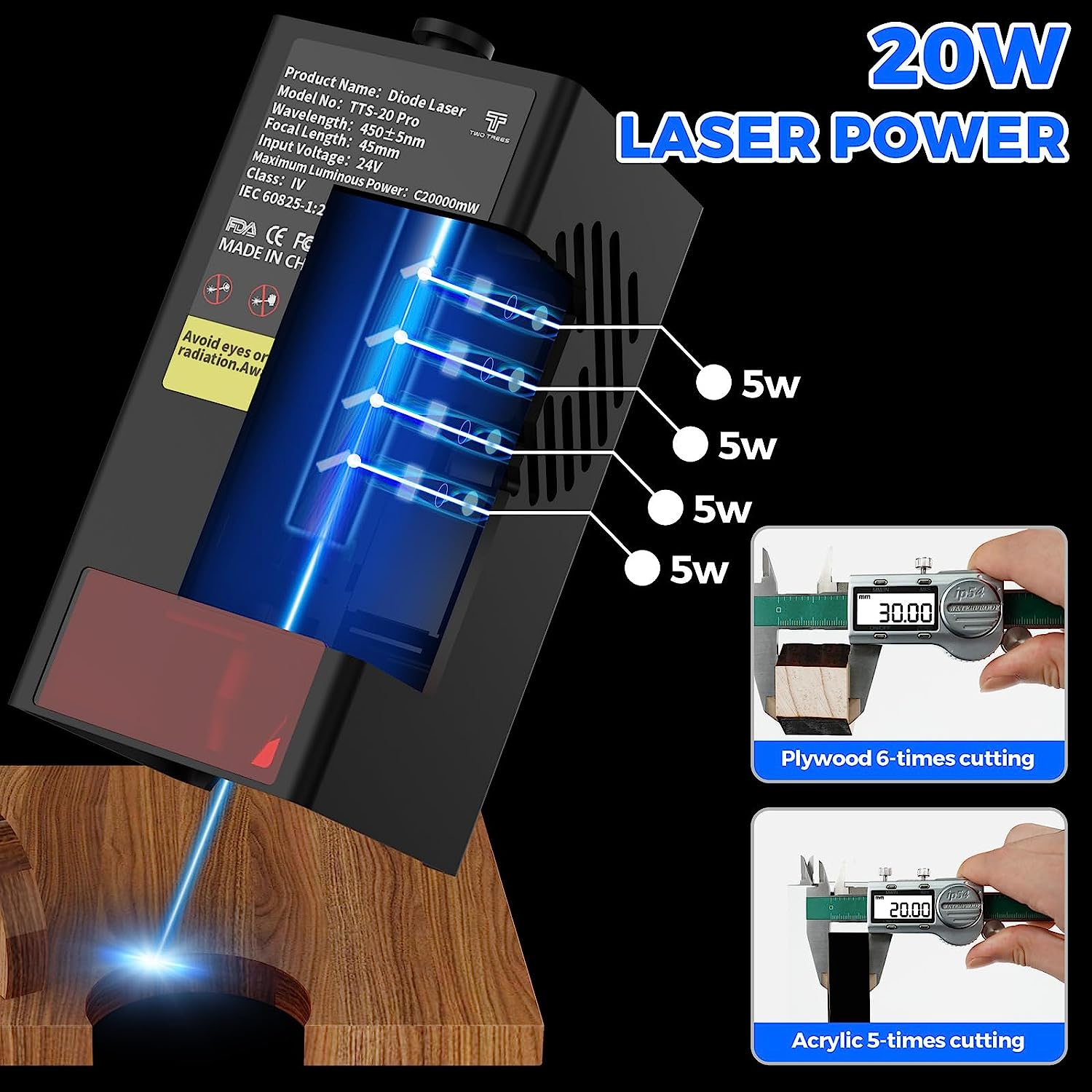 TWOTREES TTS-20 Pro 20W Metal  – Industrial Laser Blasting recenzja i cena